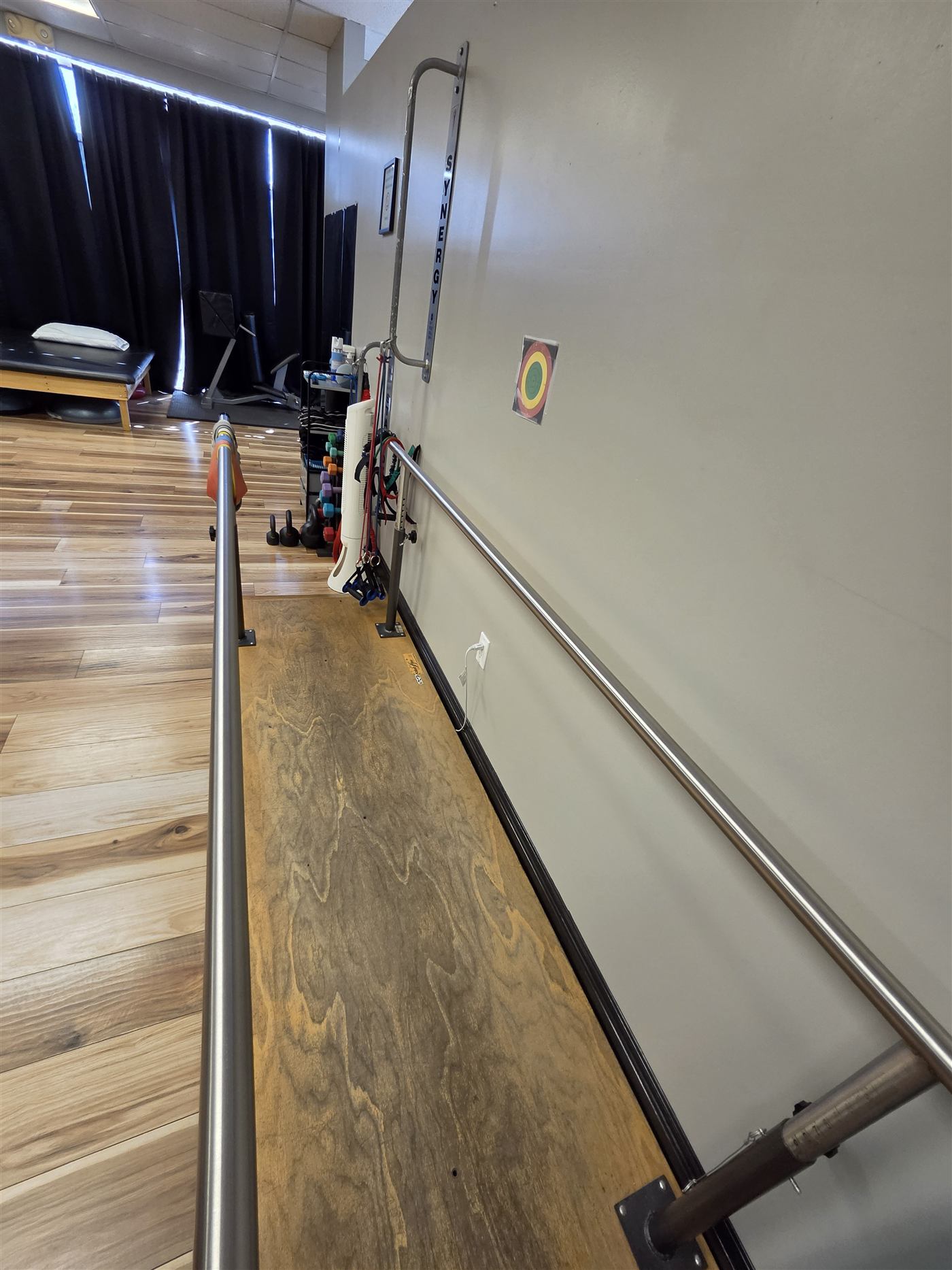Parallel bars used for balance and gait training